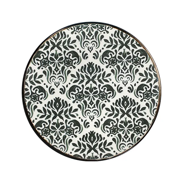 Toledo Green Tuval Düz Tabak 28 cm